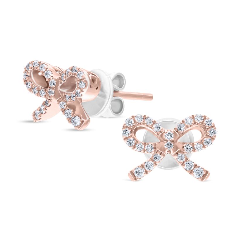 Anting Berlian 18K Rosegold model Pita Swan Jewellery