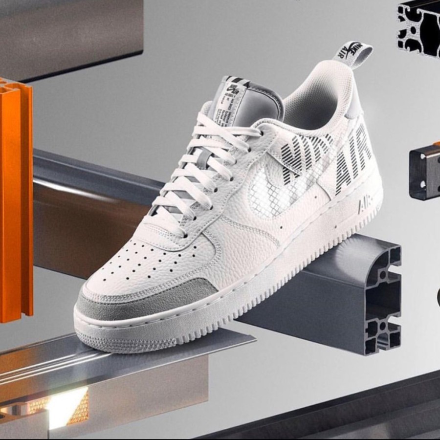 Sepatu Nike Air Force 1 Under Construction Triple White