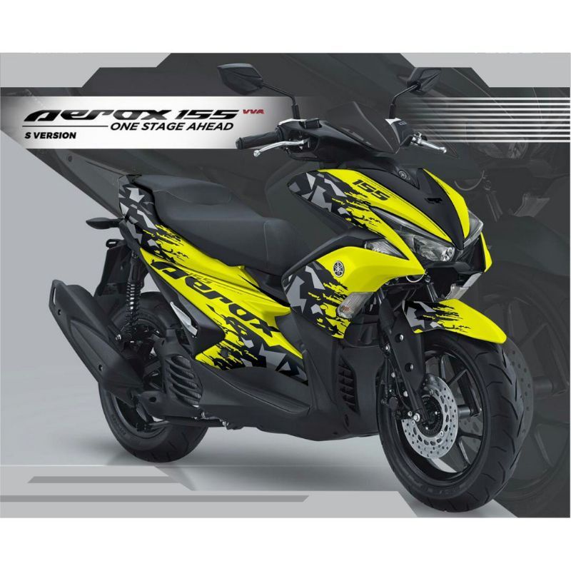 Decal aerox 155 full body laminasi glossy dn doff Striping motor aerox 155 Stiker variasi motor