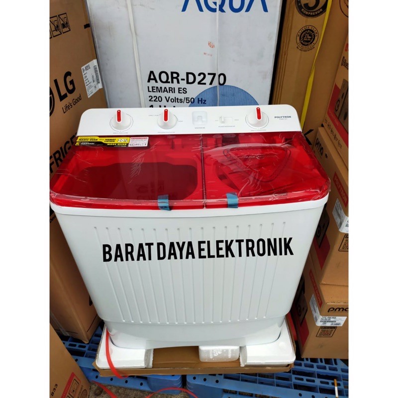 Polytron Mesin Cuci 2 Tabung Hijab Series PWM 701 Low Watt