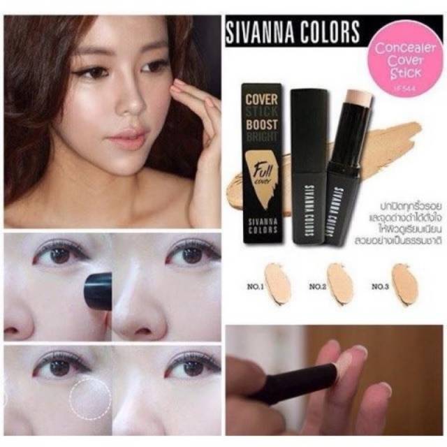 SIVANNA COLORS Cover Stick Boost Bright #HF544 Thailand / Concealer Corrector Full Coverage