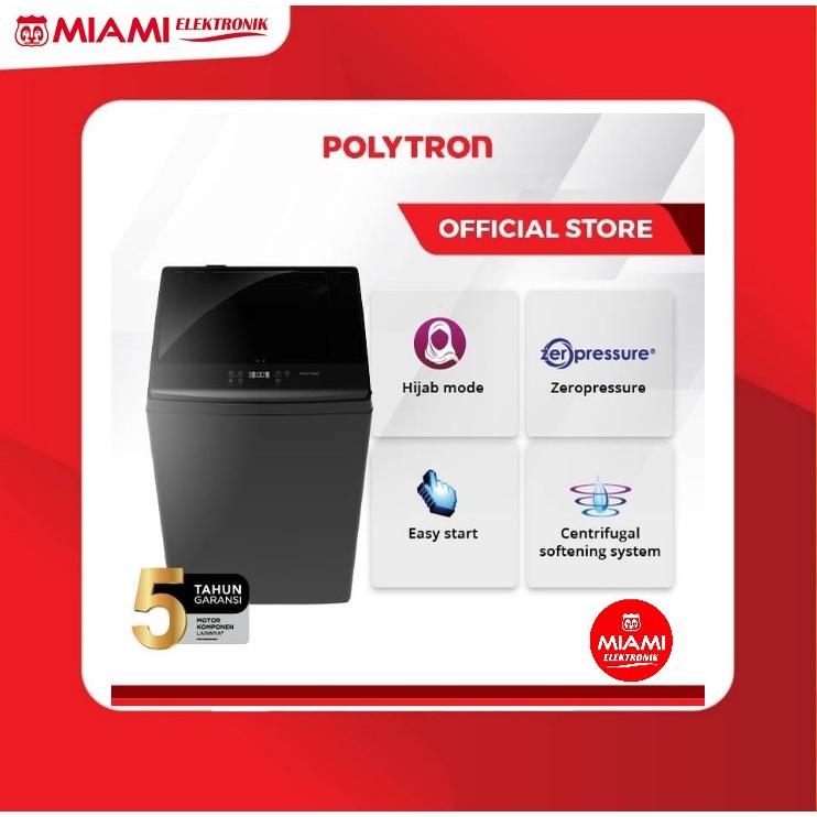 Mesin Cuci Polytron 9KG PAW90518 Zeromatic Belleza Polytron PAW 90518