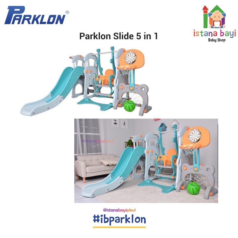 Parklon Fun Slide And Swing 5 in 1 / 3 in 1 / Mainan Perosotan Bayi /Parklon Fun slide Clown