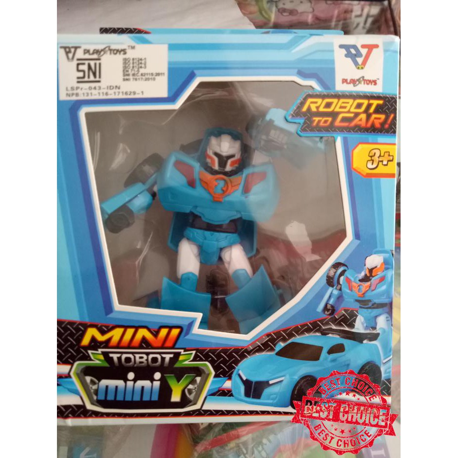 S4allleee BARU MAINAN ANAK ROBOT TOBOT MINI Y BIRU Terb4ruuu