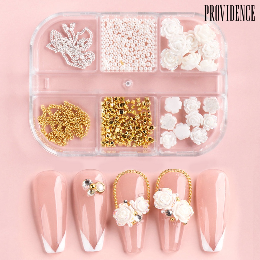 Providence Rantai Metal Kecil Ringan Desain Tulang Ular Hias Berlian Imitasi Untuk Nail Art DIY