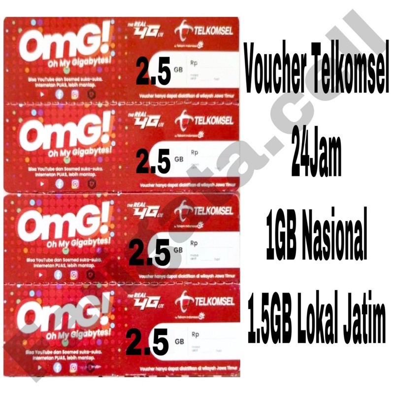 VOUCHER ISI ULANG DATA TELKOMSEL INTERNET JATIM 2,5 GB