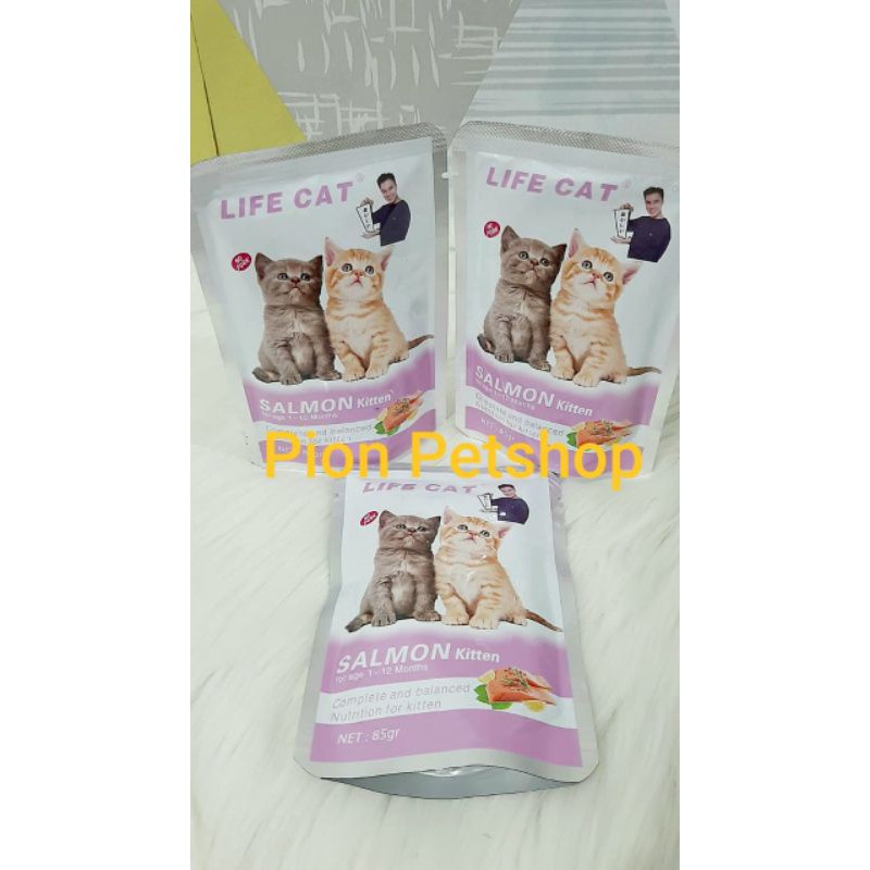 Makanan Basah Kucing LIFE CAT KITTEN kemasan POUCH 85 gr