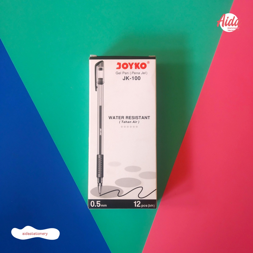 

Pulpen Gel Joyko JK-100 Water Resistant Black