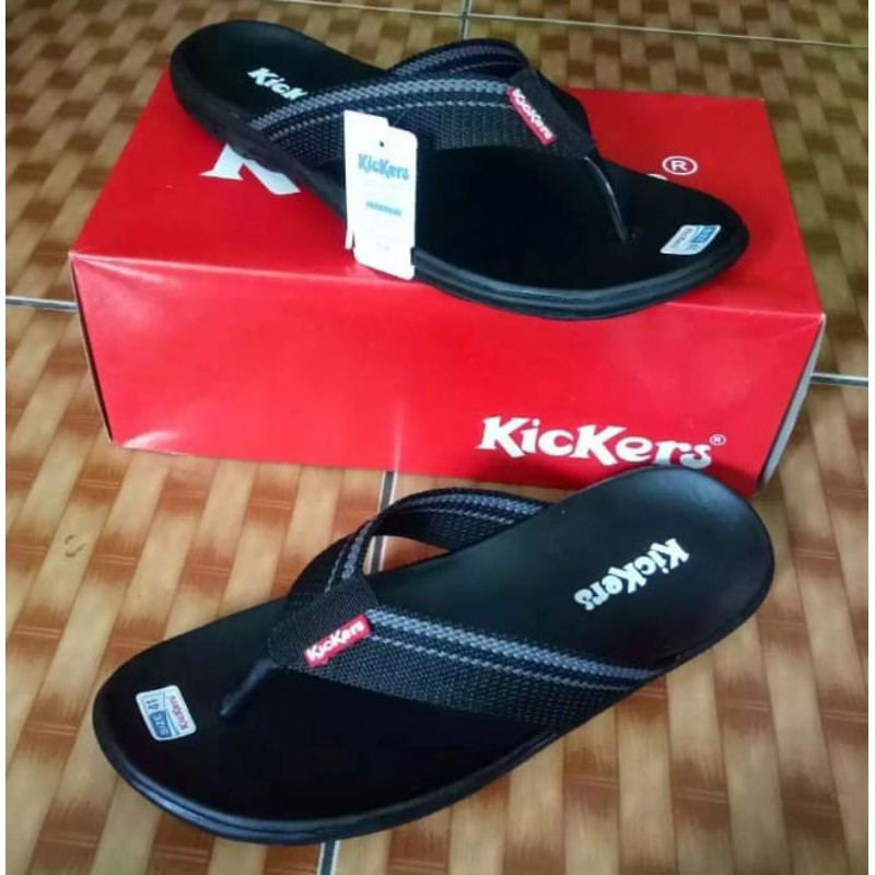 sandal japit Kickers pria sandal slide