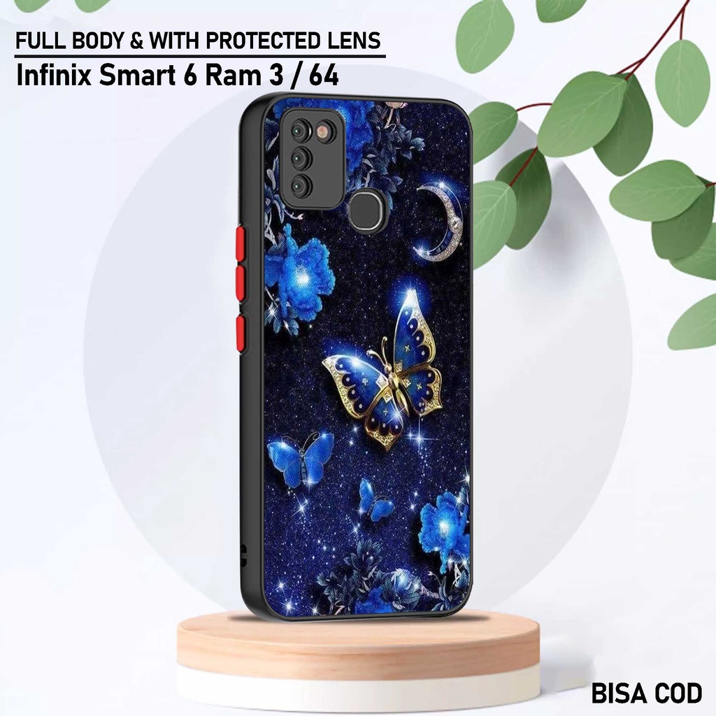 Case Infinix Smart 6 Ram 3 - Motif Case [ Buterfly1 ] - Hardcase Infinix Smart 6 Ram 3 - Softcase In