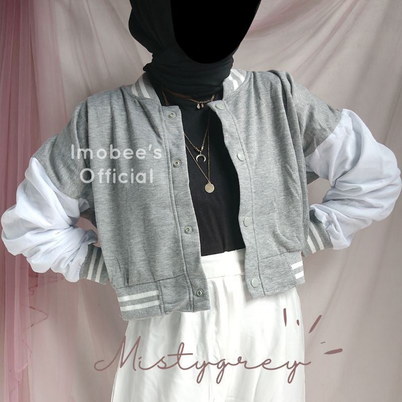 CROPTY BASEBALL JACKET // JAKET BASEBALL CROP