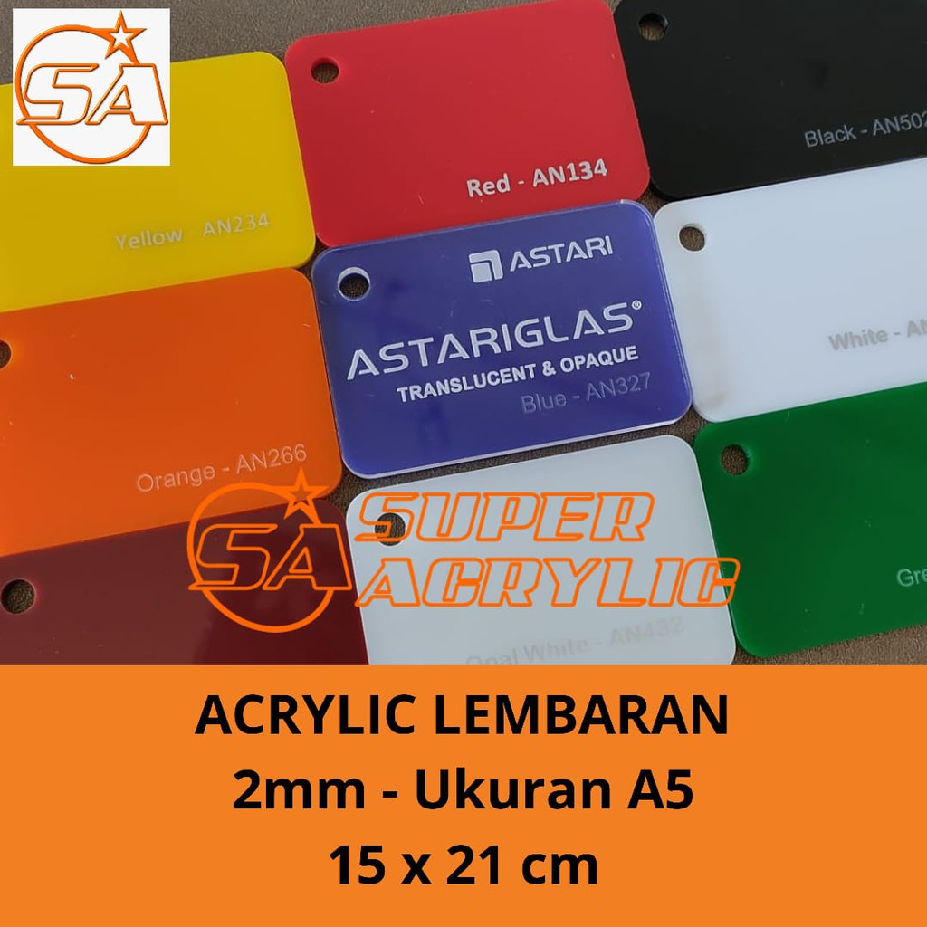 ACRYLIC LEMBARAN A5 - 2mm ASTARIGLASS / AKRILIK POTONGAN / AKRILIK MURAH