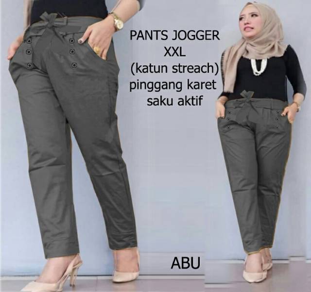 pants jogger XXL, celana, celana jogger, celana Jumbo, jogger jumbo, celana kekinian, celana bahan