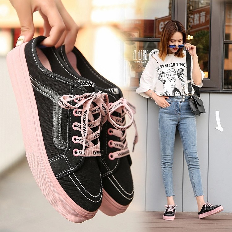 RYS - Fashion Tie Sepatu Sneakers Canvas Casual - Ori Import