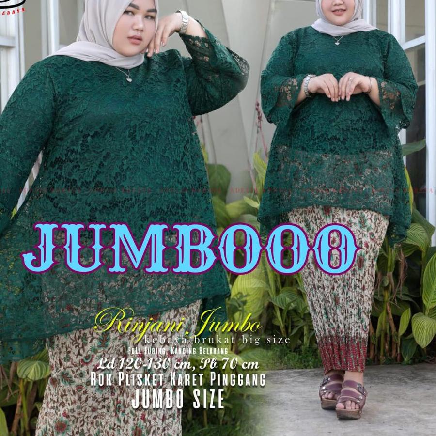 Kekinian SC KEBAYA JUMBO XXXL LD 130 - BRUKAT COUPLE JUMBO - KEBAYA MODERN JUMBO - KEBAYA COUPLE PAS