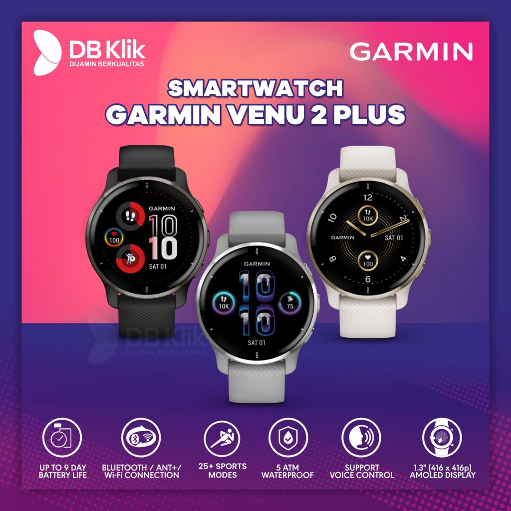 Smartwatch GARMIN VENU 2 Plus with GPS 1.3&quot; AMOLED - Garmin VENU 2+ - POWDER GRAY