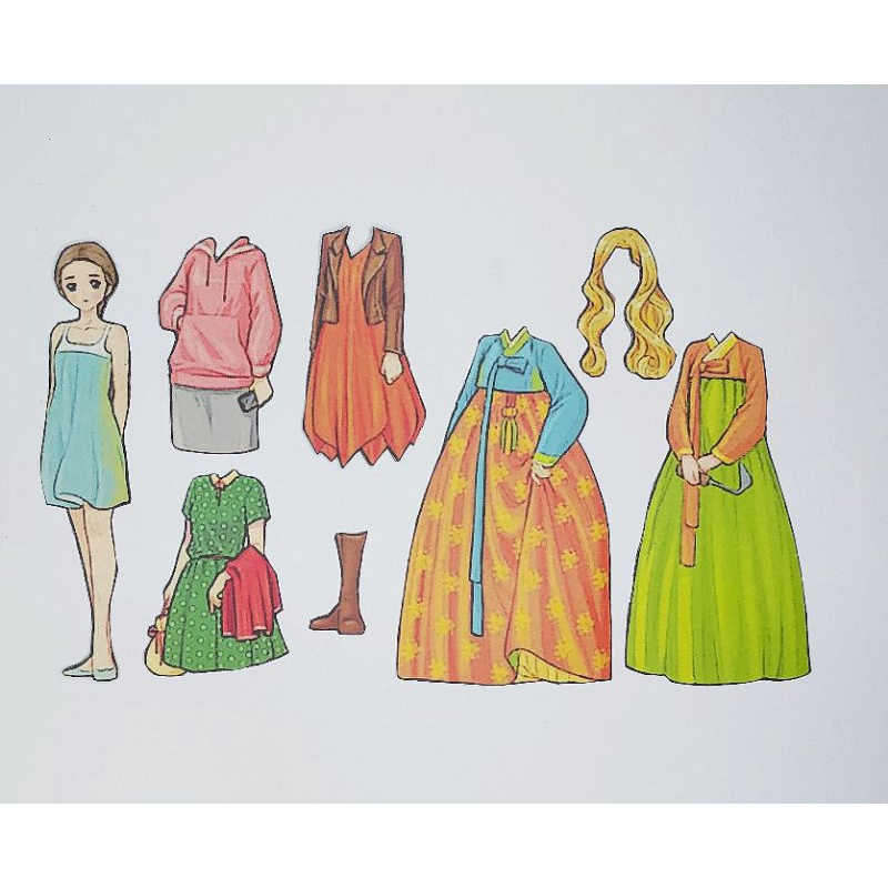 Busy Page Bp Bpan Orang Orangan Mainan Anak Edukasi Bongkar Pasang Baju Kertas Magnet Dress Korean