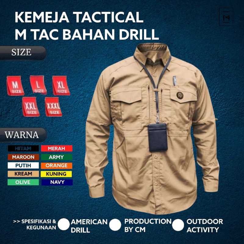 kemeja tactical M Tac kemeja outdoor kemeja Reskrim