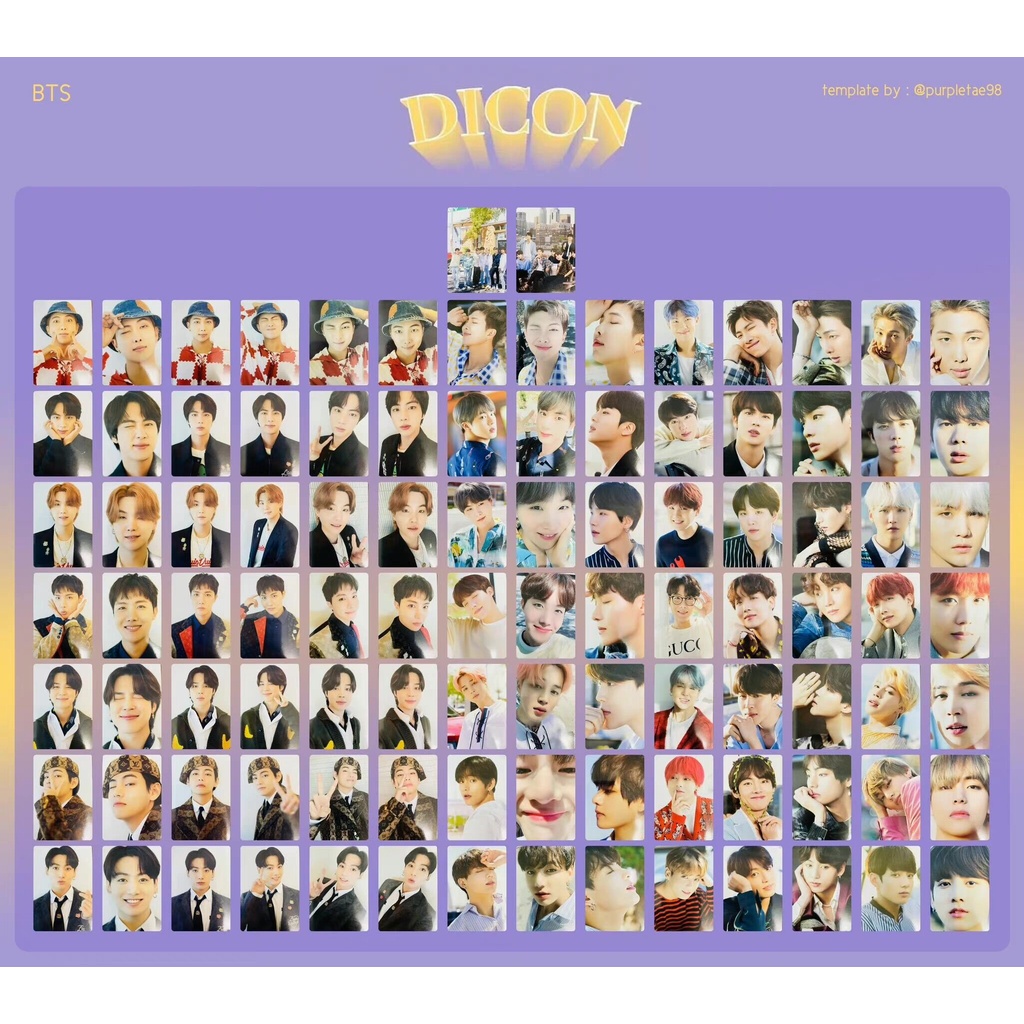 14pcs Kartu Foto BTS DICON 101 2022