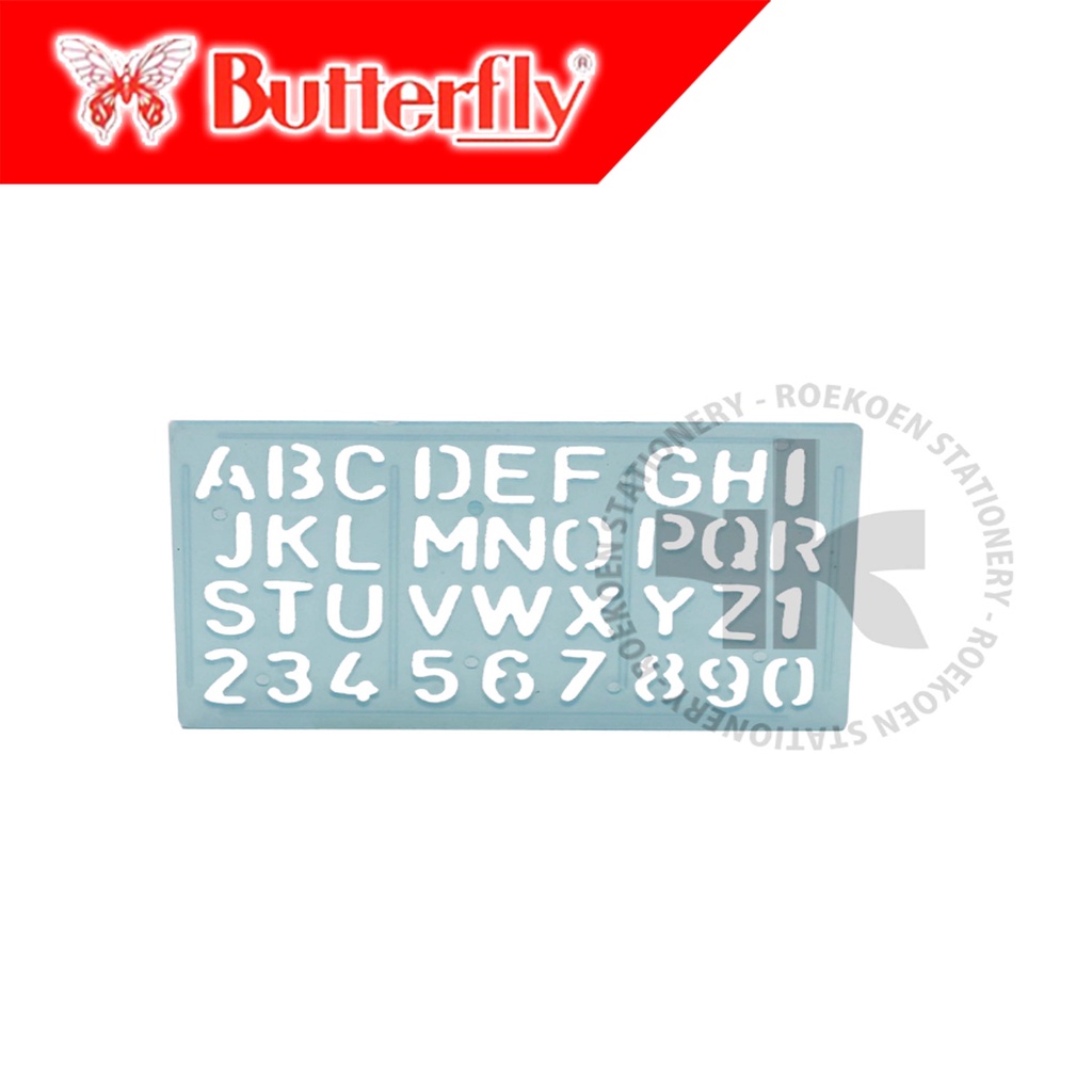 

Butterfly Alphabetical Template Penggaris Sablon HA-290 (34 x 21.1cm)