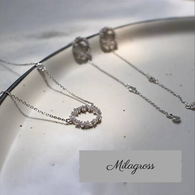 (CLEARANCE SALE) Milagross set - kalung dan anting Korea