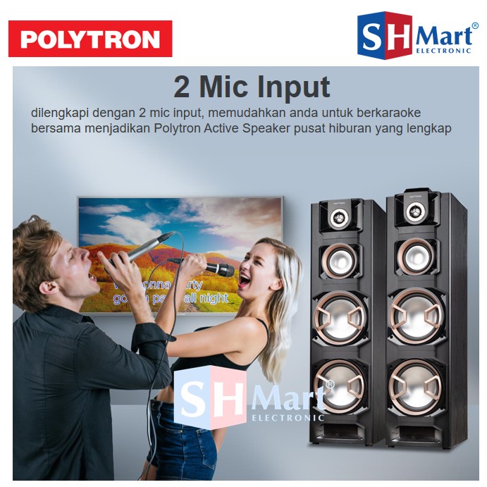 SPEAKER AKTIF POLYTRON BLUETOOTH XBR PAS-8E28 / PAS8E28 / PAS 8E28 (MEDAN)