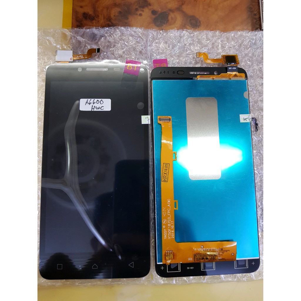 LCD LENOVO A6600+ PLUS + TOUCHSCREEN HITAM ORI * A6600