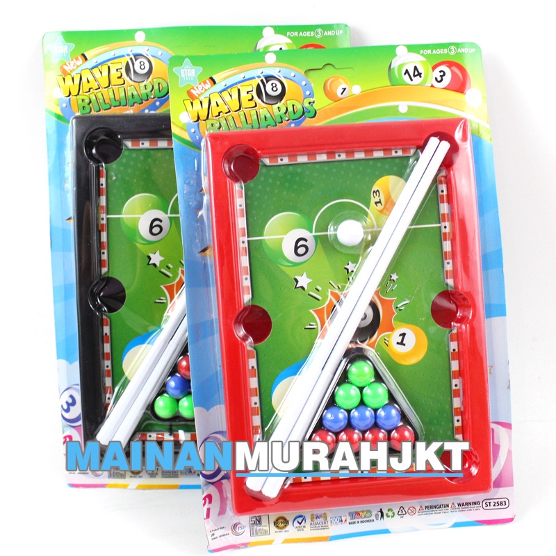 MAINANKEI ANAK MURAH WAVE BILLIARDS ST2583 MAINAN BOLA BILLIARDS SET LENGKAP MEJA BILLIARD