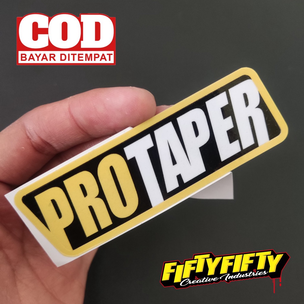 Stiker Print Cut PROTAPER Stiker Printing Laminasi Glossy Stiker Motor Mobil Helm Sudah Membentuk Pola Desain