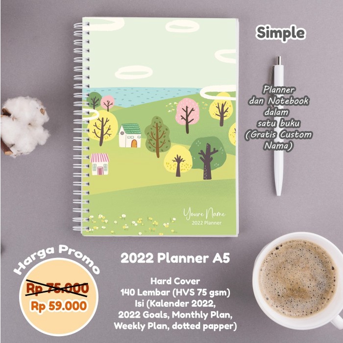 

[RESTOCK] Planner 2022 - Jurnal - Notebook - Cover 1