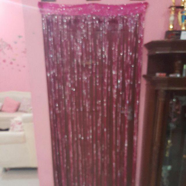 Tirai Benang Gliter Polos