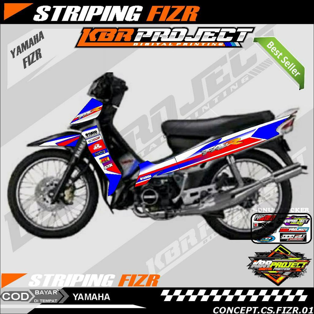 FIZ R STIKER STRIPING MOTOR KEREN LIS VARIASI FIZ R STIKER MOTOR YAMAHA DESAIN RACING (01) BISA COD