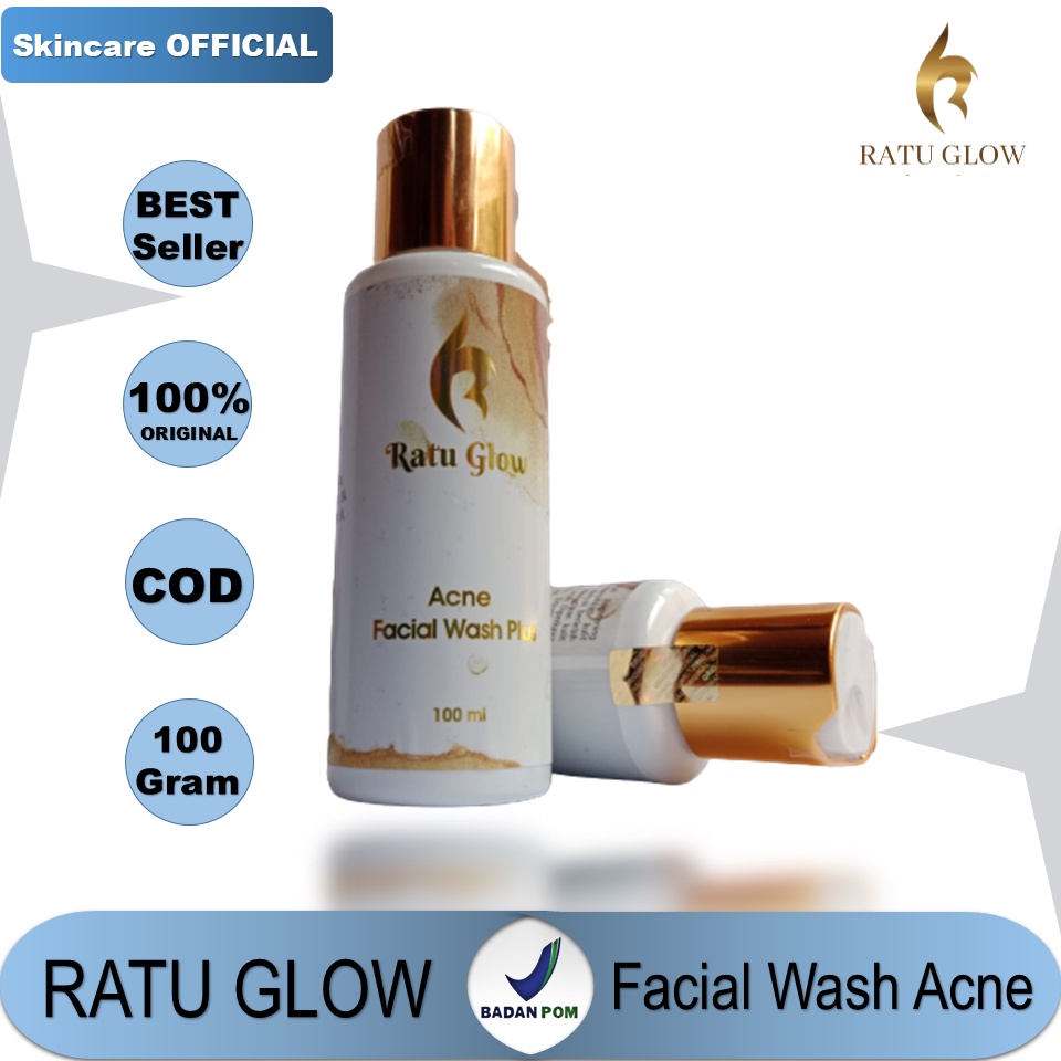 Ratu Glow Skincare Facial Wash Acne Membersihkan Kulit Berjerawat Yang Kotor