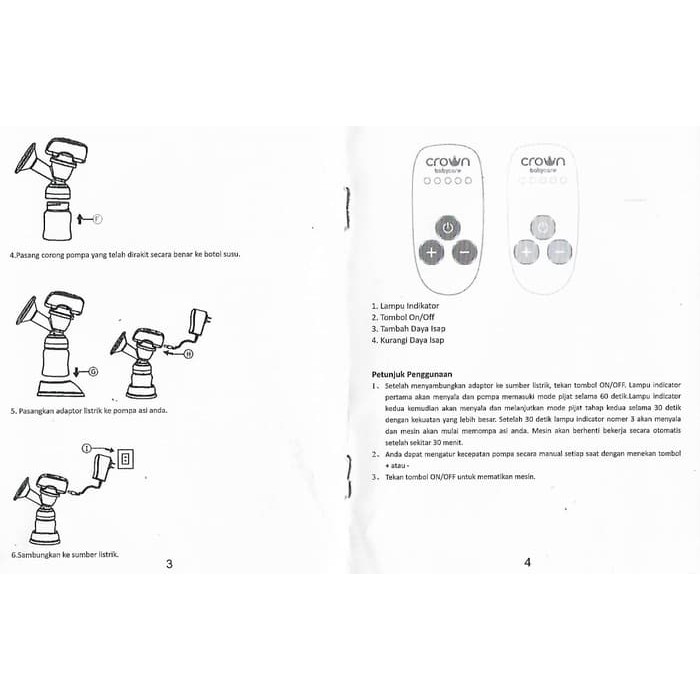 Pompa Asi Elektrik Crown - Auto functions digital breastpump Crown
