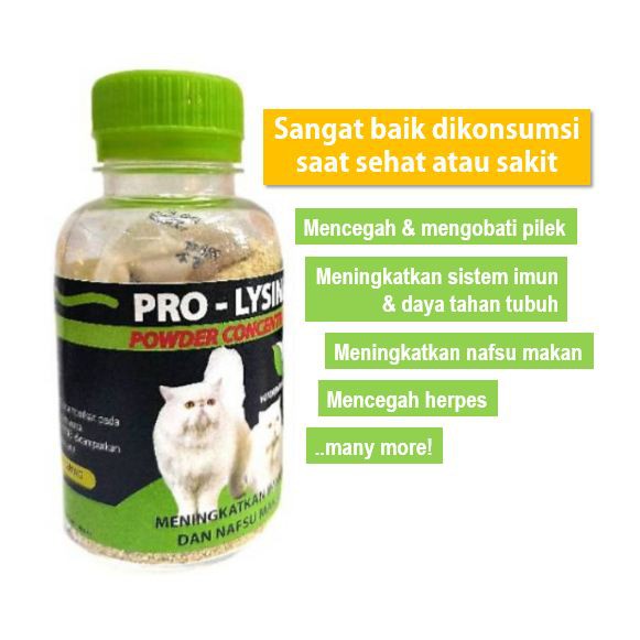 Obat Flu Daya Tahan Dan Penambah Nafsu Makan Kucing Pro Lysine