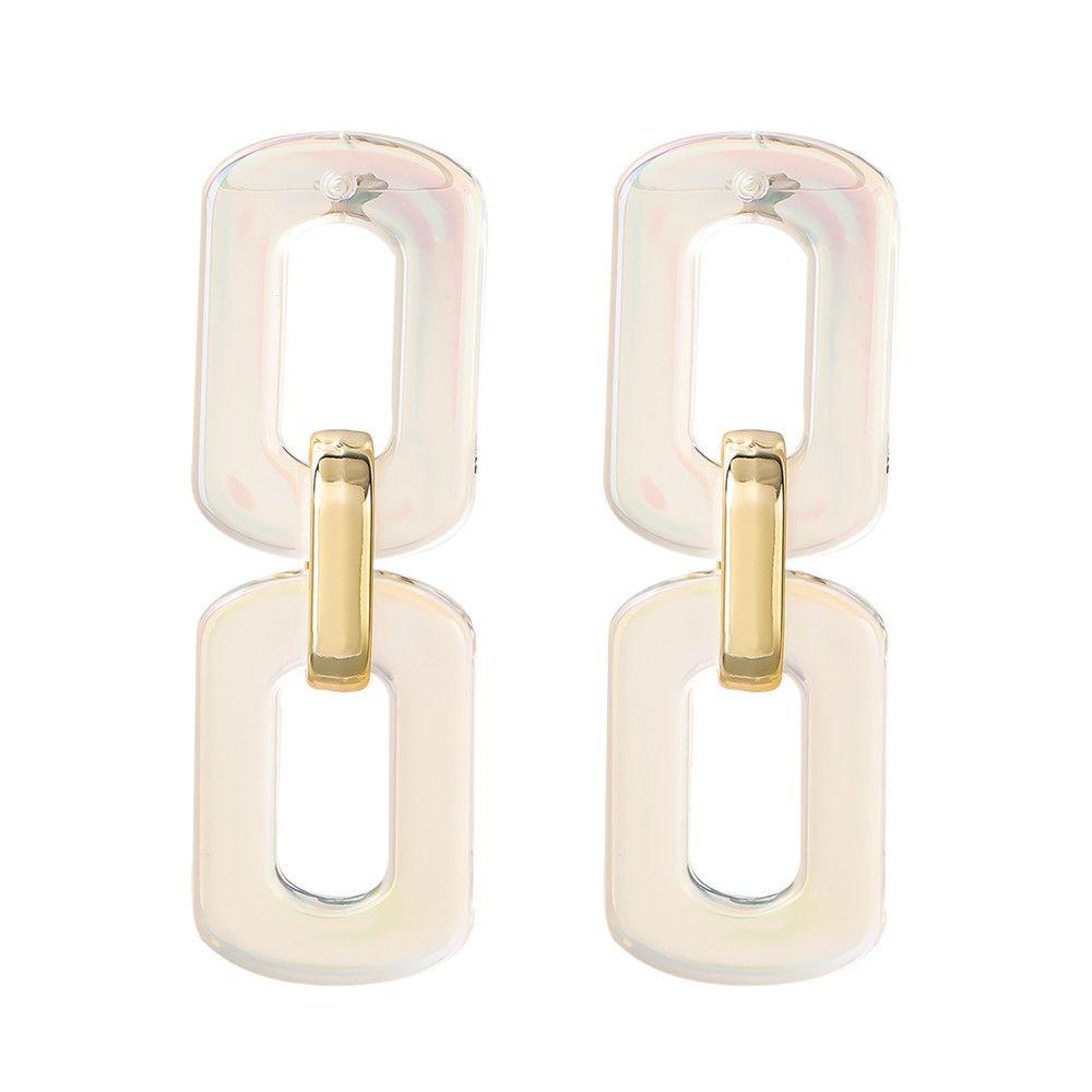 Lily 1pasang Anting Rantai Fashion Jelly Warna Korea Ins Transparan