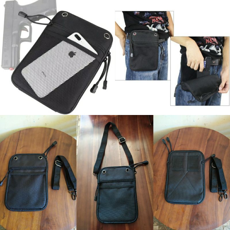 tas pistol-tempat pistol-holster-range bag-tas airsoft gun-gun bag-sarung pistol