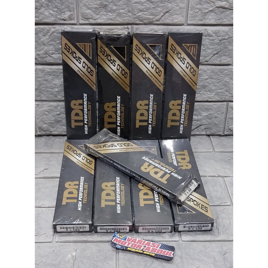 Jari-jari Paketan D/B Warna Gold Ring Velg 17/Lingkaran 17 Merek TDR Original all motor metic dan Ma