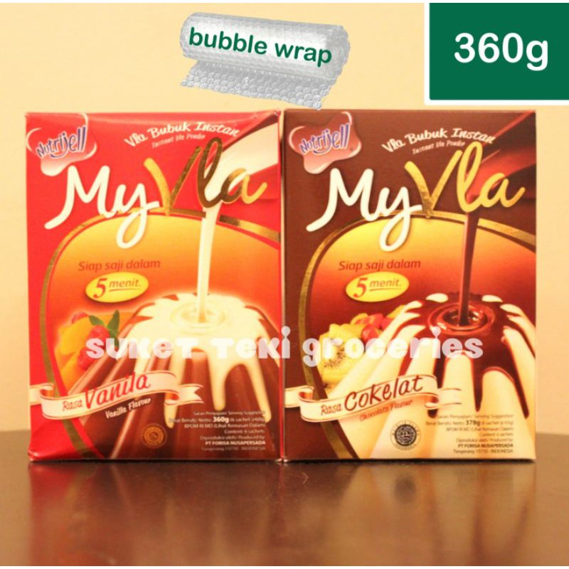 My Vla Nutrijell Instan Coklat / Vanilla per box isi 6 sachet GROSIR