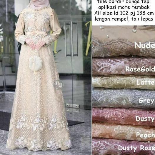 PROMO BESAR KODE-764 New Gamis Asmara Gown Gaun Pesta Mewah