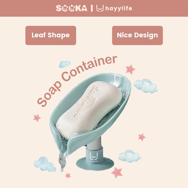 Sooka Tatakan Sabun Batang Motif Daun Cocok Untuk Wastafel HL-AGC569