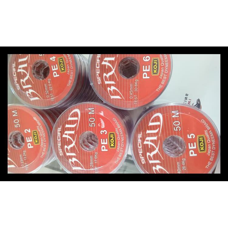 Berkualitas Pe 1 - 6 Koji - Senar / Benang Pe Pancing Murah (50M) Best Seller