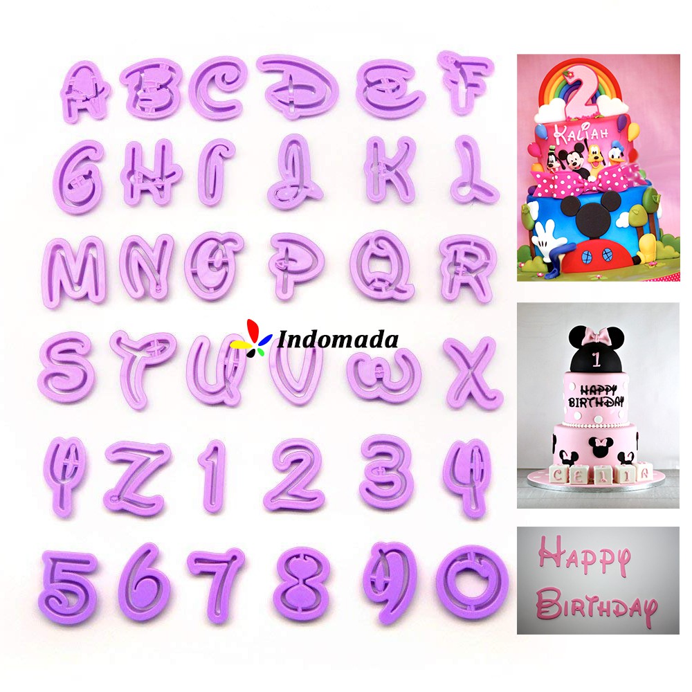 Cutter Alphabet Letter A Z Disney / Cetakan Huruf A Z Disney