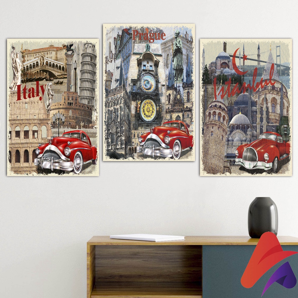 HIASAN DINDING (20X30) VINTAGE RETRO CAFE KAMAR DEKORASI RUMAH WALL DECOR PAJANGAN KAYU VINTAGE RETRO CAFE