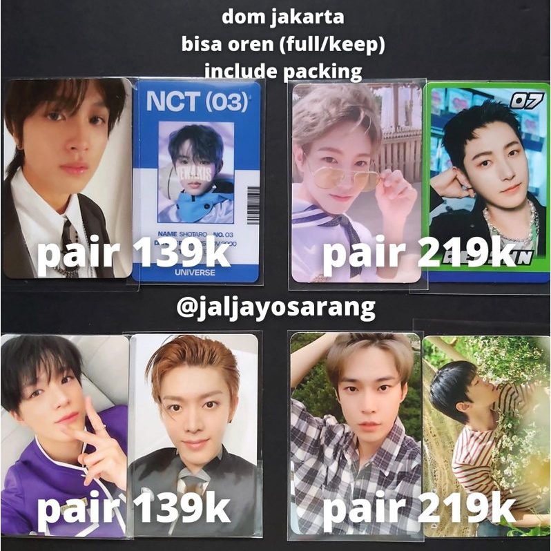 PHOTOCARD PC POCA PHOTO CARD OFFICIAL NCT DREAM 127 2020 JENO KEYCARD NONO JN HAECHAN HC SCRATCH GLI