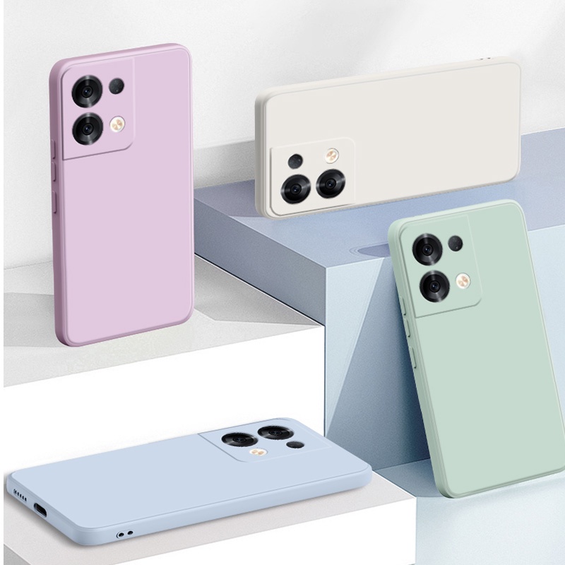 Soft Case Oppo Reno 8 4G Reno 8 5G Reno 8 Z Reno 8 Pro 5G Liquid Silikon Slim Candy Macaron Bludru