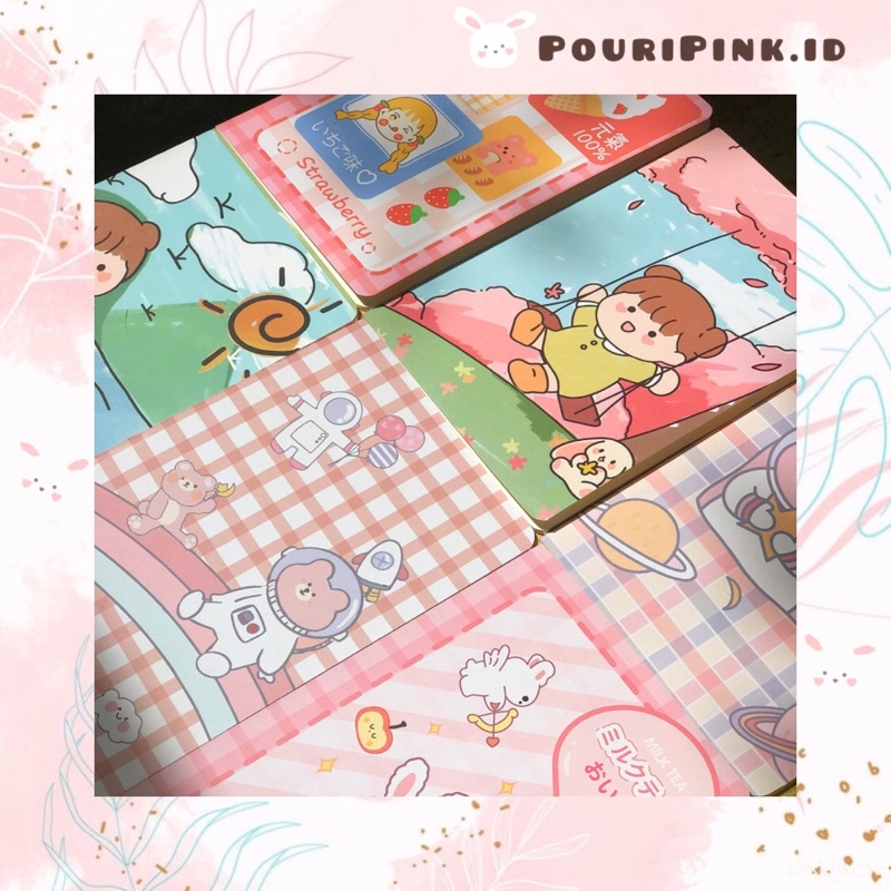 

FREE PULPEN Buku Bergaris A5 Notebook Line Karakter Pastel Pink Chibi Boba Bear Astronot Korea Lucu Stationery Aesthetic Alat Tulis Sekolah Kantor Catatan Memo Unik Diary Anak Bujo Journal Jurnal Murah Note Book Atk Banjar Mtp Martapura PouriPink.id