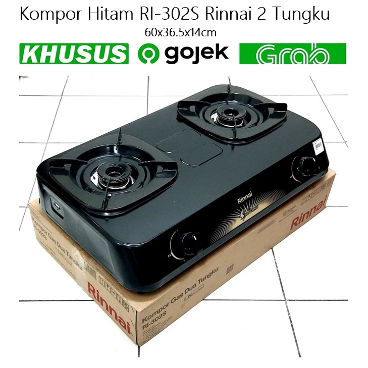 Kompor Hitam RI-302S Rinnai 2 Tungku