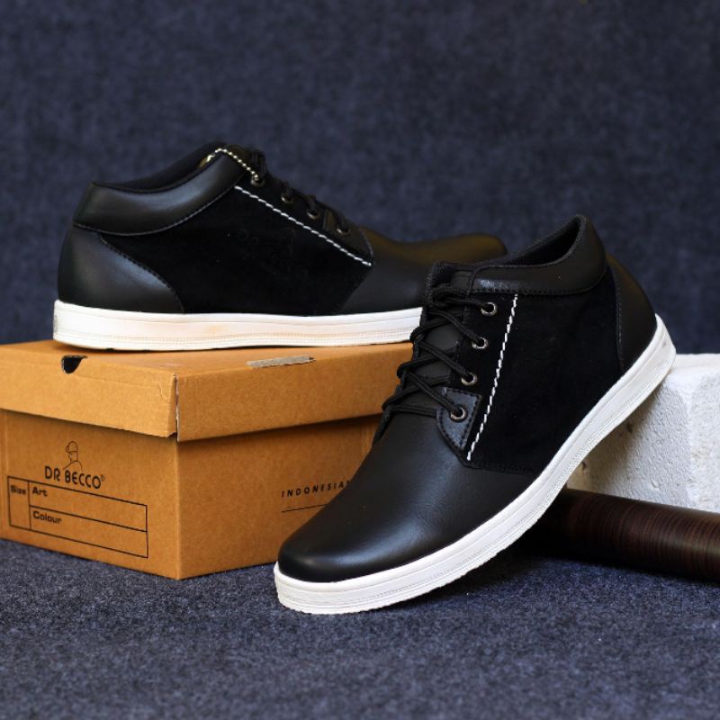 Semi Boot Pria - HARVES | Sepatu Loafers Formal Original Distro Dr Becco Kampus Kerja Gaya Jalan2 Santai