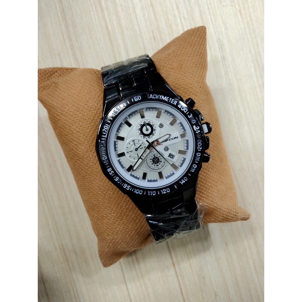 Jam Tangan Pria B6501K3 Tali RantaiTanggal Aktif Chrono Variasi Free Box &amp; Baterai